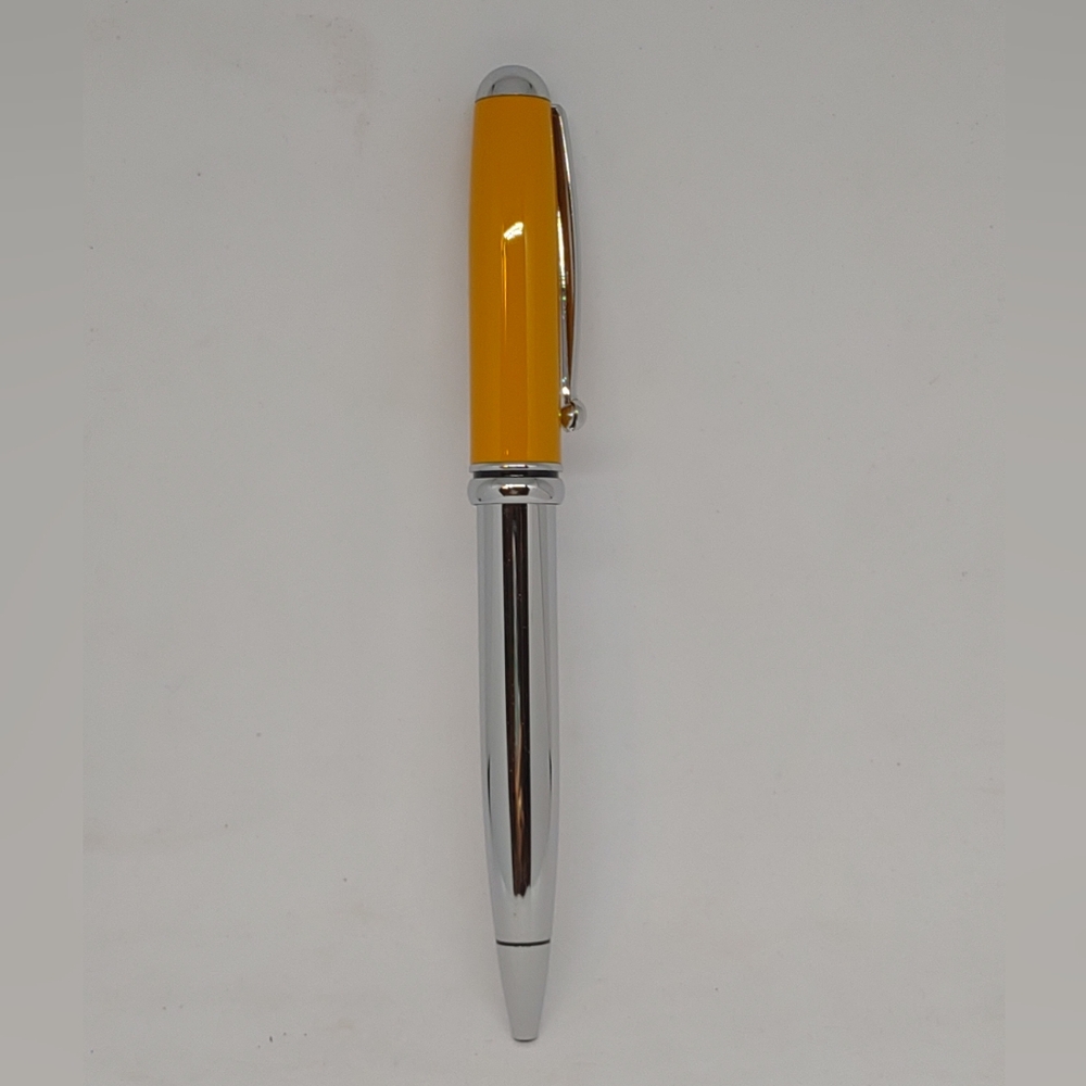 Bettoni Collection Yellow Ballpoint Pen Carbon Lacquer New with Box - Compac